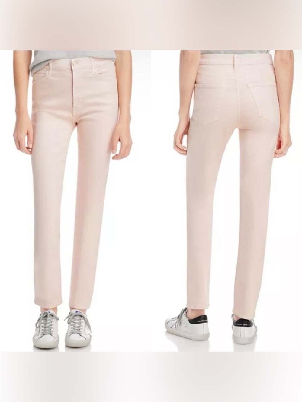 MOTHER The Dazzler Hover in Date Night/Pale Peach. Size 28.